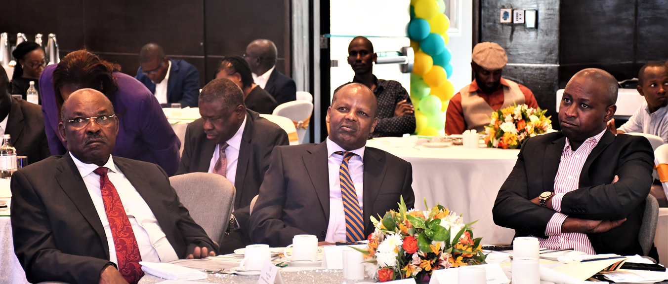 SASRA Chairman Hon. Jack Ranguma, Managing Trustee/CEO NSSF and NSSF SACCO Patron Hon. David Koros and PS Ministry of Co-operatives MSMEs Patrick .k. Kilemi gracing our Corporate Strategic Plan Launch and our change of Identity.  